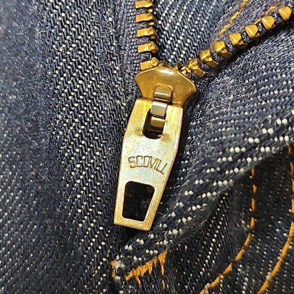 Vintage Levis Bootcut Orange Tab Jeans Toddler Boy Girl 2T Dark Wash Blue 1970s - Picture 6 of 10